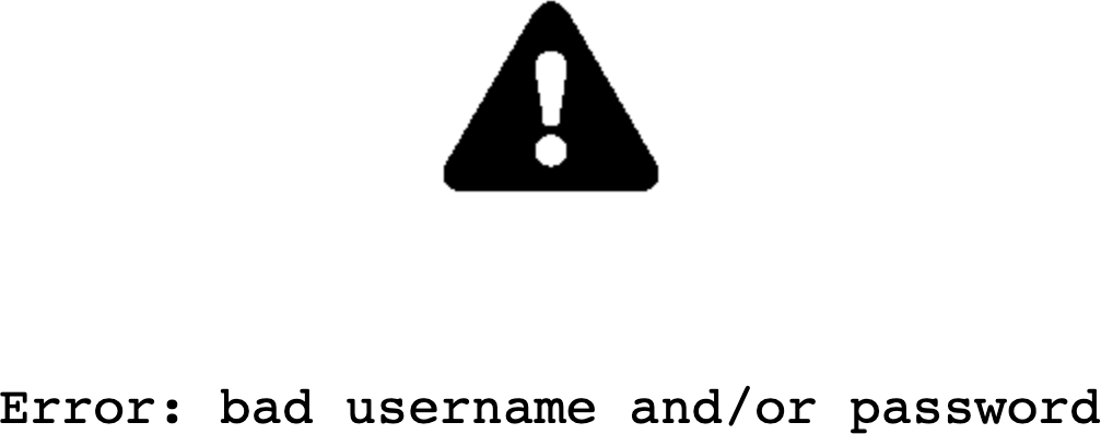 I Don't Play Bad Username/Password
